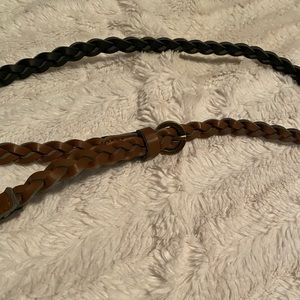brown braided belt